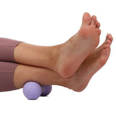 Мяч массажный двойной для МФР и самомассажа Duoball Zelart FI-9673 цвет фиолетовый