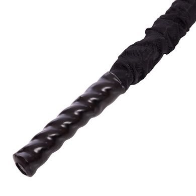 Канат для кроссфита в защитном рукаве Combat Battle Rope Zelart FI-5719-12 12м черный