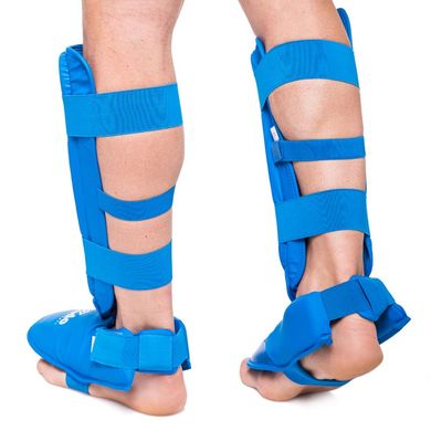 Защита голени с футами для единоборств DAEDO синяя BO-5074, S