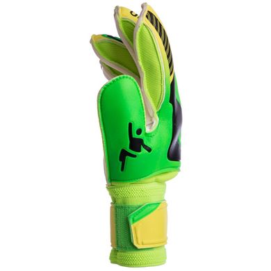 Перчатки футбольные юниорские PRECISION салатово-желтые FB-907, 5