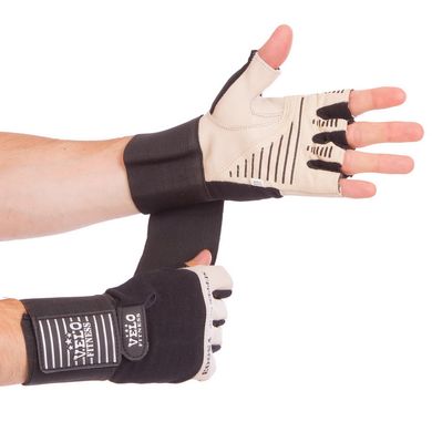 Атлетические перчатки с фиксатором запястья VELO VL-8113, L
