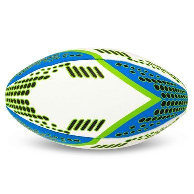 Мяч для регби SOCCER STAR R-5341-3 №3 белый-синий-салатовый