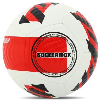 Мяч футбольный HYBRID SOCCERMAX FB-4367 цвет белый-оранжевый