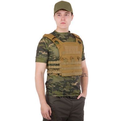 Плитоноска для бронепластин с системой MOLLE Military Rangers ZK-5515 цвет хаки