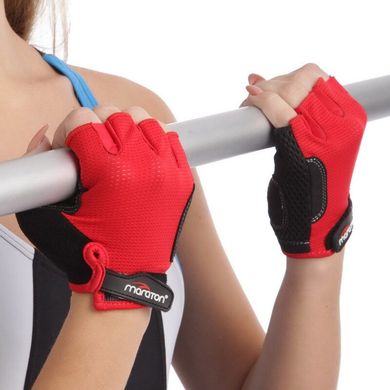 Перчатки для фитнеса женские MARATON 01-1290B, Красный