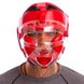 Боксерский закрытый шлем с прозрачной маской красный FLEX VENUM VL-8348