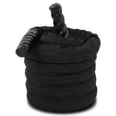 Канат для кроссфита в защитном рукаве Combat Battle Rope Zelart FI-5719-6 6м черный