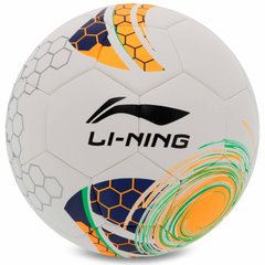 Мяч футбольный LI-NING LFQK579-1 №5 PU+EVA белый-желтый