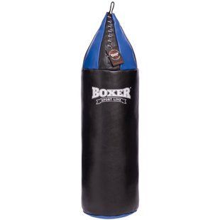 Мешок боксерский Шлемовидный Кожа BOXER 1004-01 95х26см черный-синий