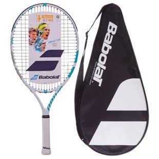 Ракетка для великого тенісу дитяча BABOLAT DRIVE JUNIOR BB140216-153 7-8років 23" блакитний