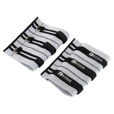 Налокотники для жима компрессионный бинтовой регулируемый ADJUSTABLE ELBOW SLEEVE EZOUS C-08 размер S цвет серый-черный
