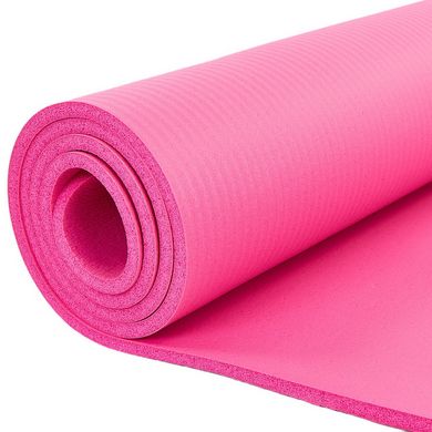 Коврик для йоги и фитнеса NBR 10мм FI-6986, Розовый