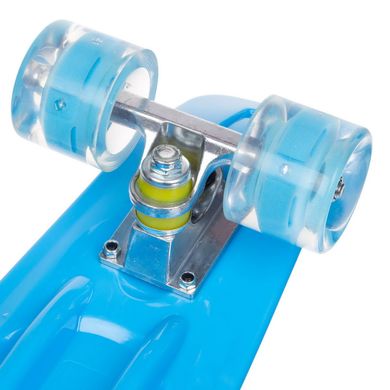 Пенни Скейтборд пластиковый 56х15см светящиеся колеса SK-881-3, Синий