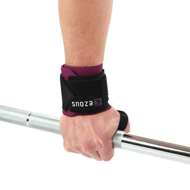 Бинты кистевые для жима STRENGTH WRIST WRAPS EZOUS C-05 цвет черный-фиолетовый