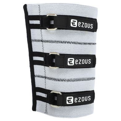 Налокотники для жима компрессионный бинтовой регулируемый ADJUSTABLE ELBOW SLEEVE EZOUS C-08 размер S цвет серый-черный
