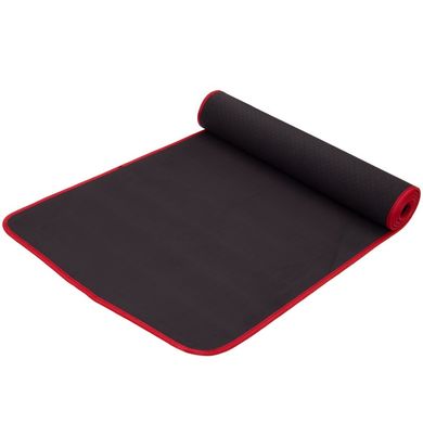 Фитнес коврик для йоги Yogamat TPE 6мм с кантом SP-Planeta FI-1772, Черный