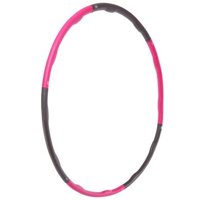 Обруч массажный Хула Хуп Hula Hoop Zelart FI-1558 6 секций розовый-серый