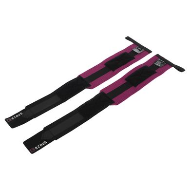 Бинты кистевые для жима STRENGTH WRIST WRAPS EZOUS C-05 цвет черный-фиолетовый