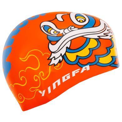 Шапочка для плавання дитяча YINGFA K0012 колір рожевий-жовтий