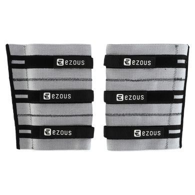 Налокотники для жима компрессионный бинтовой регулируемый ADJUSTABLE ELBOW SLEEVE EZOUS C-08 размер S цвет серый-черный