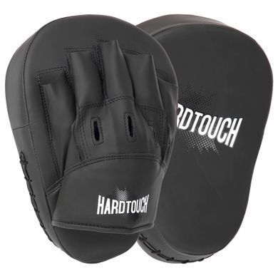 Лапа боксерская изогнутая тренировочная PU HARD TOUCH BO-4457 цвет черный-красный