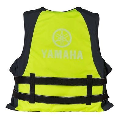 Жилет рятувальний страхувальний для води Yamaha чорно-салатовий розмір S YM-1018S/G