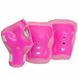 Комплект защиты (наколенники налокотники перчатки) Zelart SK-3451, Розовый S