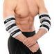 Налокотники для жима компрессионный бинтовой регулируемый ADJUSTABLE ELBOW SLEEVE EZOUS C-08 размер S цвет серый-черный