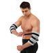 Налокотники для жима компрессионный бинтовой регулируемый ADJUSTABLE ELBOW SLEEVE EZOUS C-08 размер S цвет серый-черный