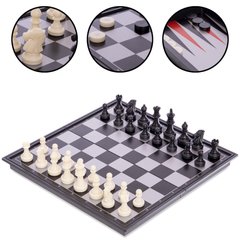 Магнитные шахматы, шашки, нарды 3 в 1 пластиковые (25 x 25 см) SC56810