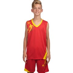 Детская форма баскетбольная Lingo Pace Красно-желтый LD-8081T, 125-135 см