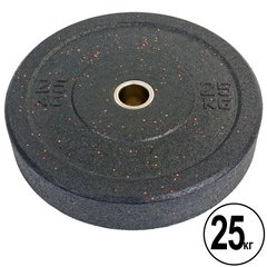 Диски (блины) для штанги для кроссфита 25 кг резиновые d-51мм Record ТА-5126-25