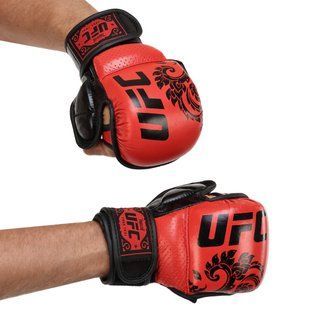 Рукавиці Краби спарингові для MMA TRUE THAI UCF BO-0487 розмір XL колір червоний