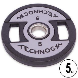 Блины диски полиуретановые 2 Handle металлическая втулка TECHNOGYM TG-1837-5 51мм 5кг черный