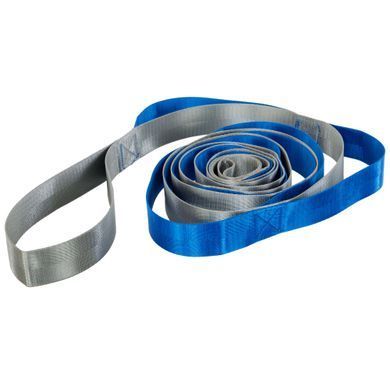 Стрічка стропа з петлями для розтяжки Stretch Strap Zelart FI-0175 колір сірий-салатовий