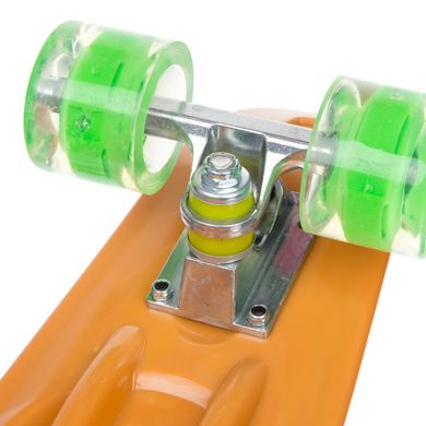 Пенни борд пластиковый 56х15см светящиеся колеса Penny SK-881-5, Оранжевый