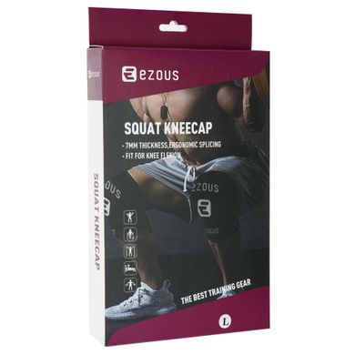 Наколенники для приседаний со штангой SQUAT KNEECAP EZOUS A-02 размер S цвет черный