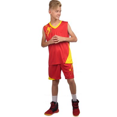 Детская форма баскетбольная Lingo Pace Красно-желтый LD-8081T, 125-135 см