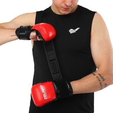 Перчатки Крабы спаринговые для MMA Zelart BO-4612 размер M цвет белый-черный