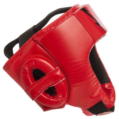 Боксерский шлем открытый красный PU ZELART BO-1371