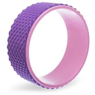 Колесо для йоги массажное Zelart Fit Wheel Yoga FI-1749 цвет розовый-голубой