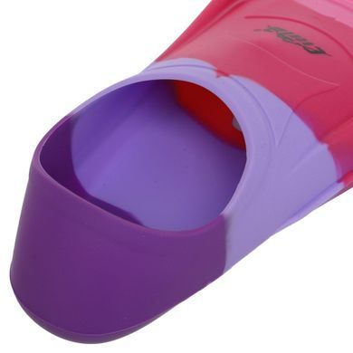Ласты для тренировок в бассейне короткие с закрытой пяткой CIMA F001 размер XL (42-44) цвет розовый-фиолетовый