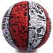 Мяч баскетбольный резиновый SPALDING NBA GRAFFITI 83574Z размер 7 красный-серый