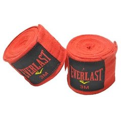 Бинты для бокса Everlast 3 метра MEV-8453, Красный