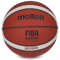 Баскетбольный мяч №6 резиновый MOLTEN B6G2000