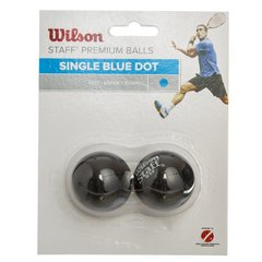 Мяч для сквоша WILSON (2шт) (синяя точка, быстрый мяч) WRT617500