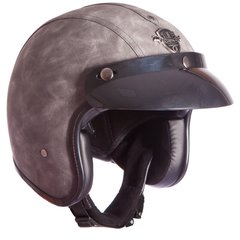 Шлем открытый для чоппера серый VINTAGE MS-555-GR, L (59-60)