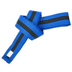 Пояс для кимоно двухцветный сине-черный SP-Planeta BO-7266, 260 см