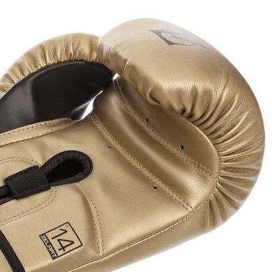 Боксерские перчатки на липучке ZELART PU BO-1361 черные, 14 унций