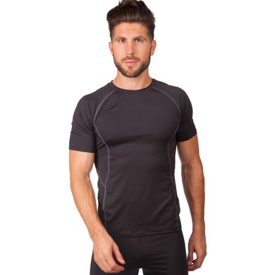 Компрессионный комплект футболка шорты мужской черно-серый LD-1102-LD-1501, L